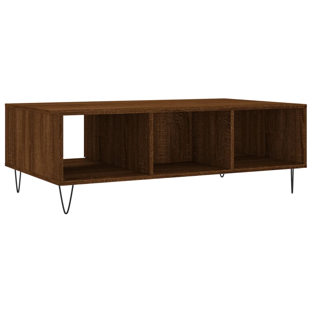 vidaXL Table basse chêne marron 104x60x35 cm bois d'ingénierie