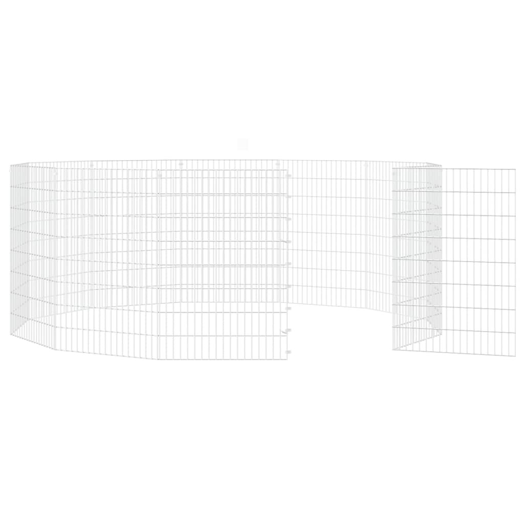 vidaXL Cage à lapin 12 panneaux 54x80 cm Fer galvanisé