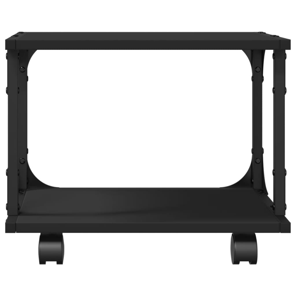vidaXL Support d'imprimante 2 niveaux noir 41x28x33,5 cm