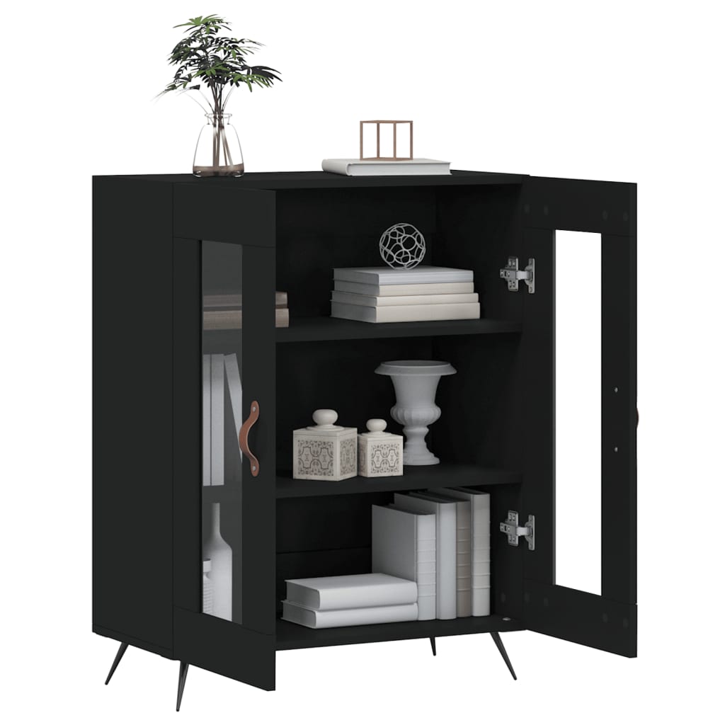 vidaXL Buffet noir 69,5x34x90 cm bois d'ingénierie