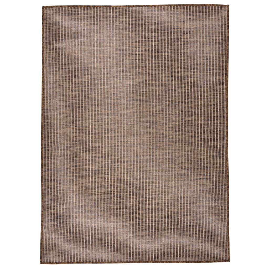 vidaXL Tapis à tissage plat d'extérieur 200x280 cm Marron