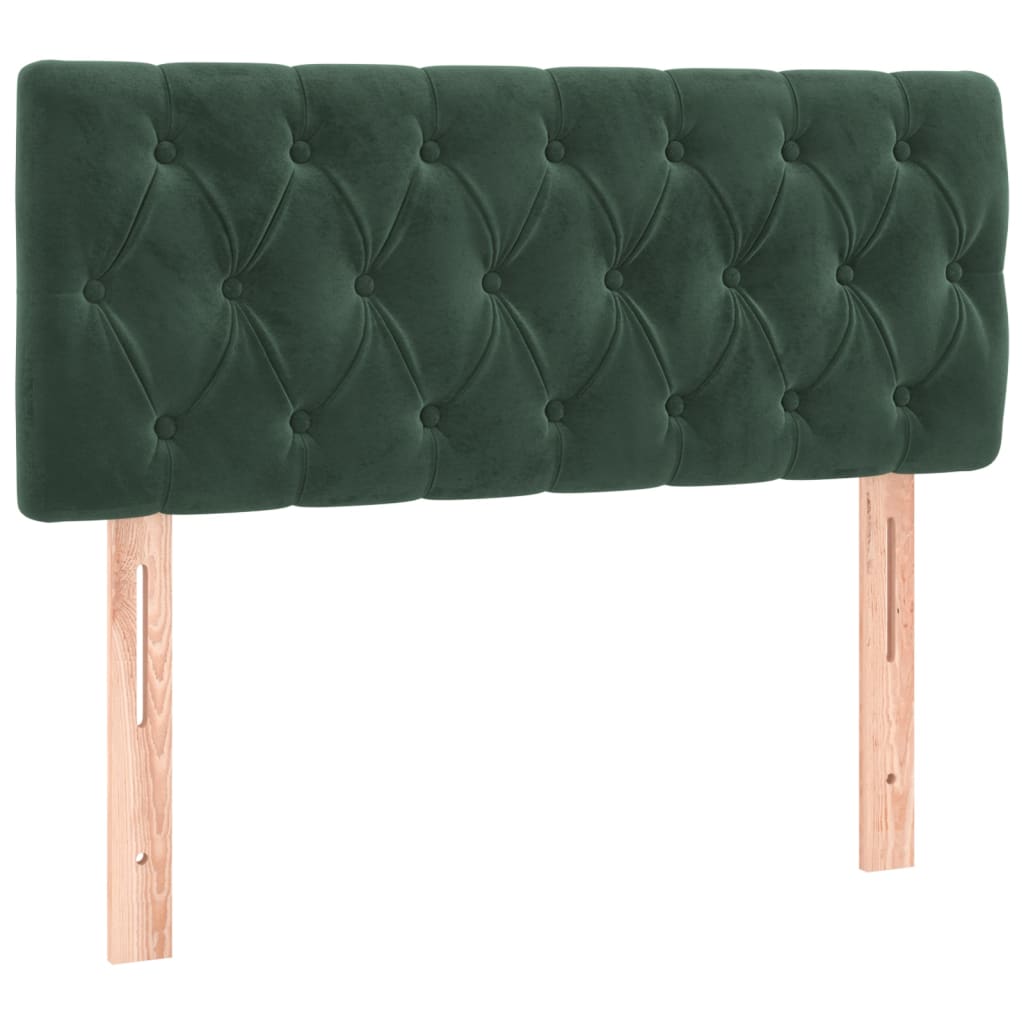 vidaXL Tête de lit Vert foncé 90x7x78/88 cm Velours