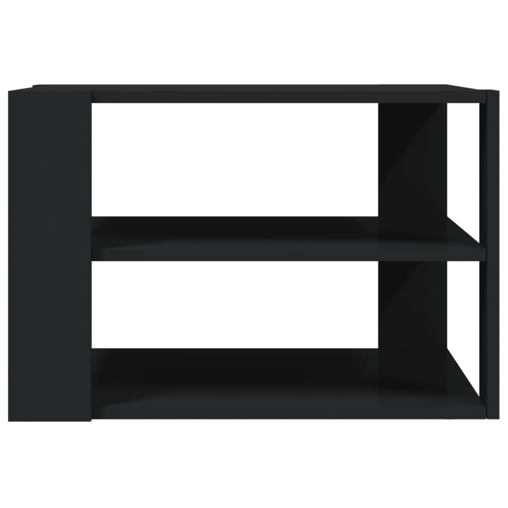 vidaXL Table basse noir 59,5x59,5x40 cm bois d'ingénierie