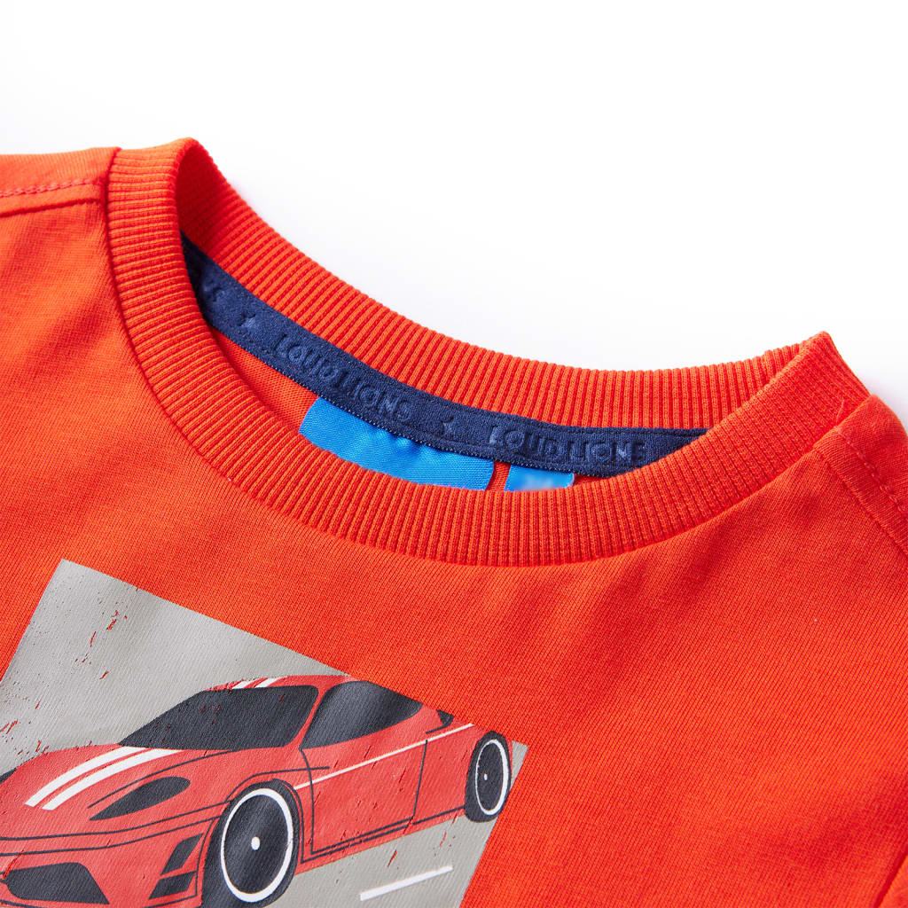 T-shirt enfant manches longues orange vif 92