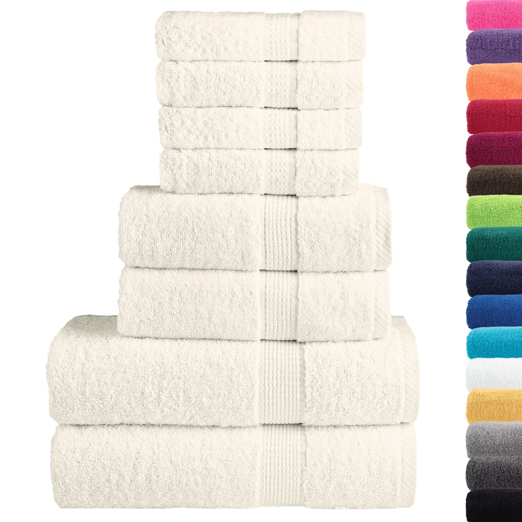 vidaXL Ensemble de serviettes de qualité supérieure 8 pcs 100% coton