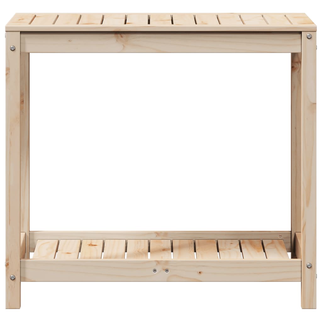 vidaXL Table de rempotage avec étagère 82,5x50x75cm bois massif de pin