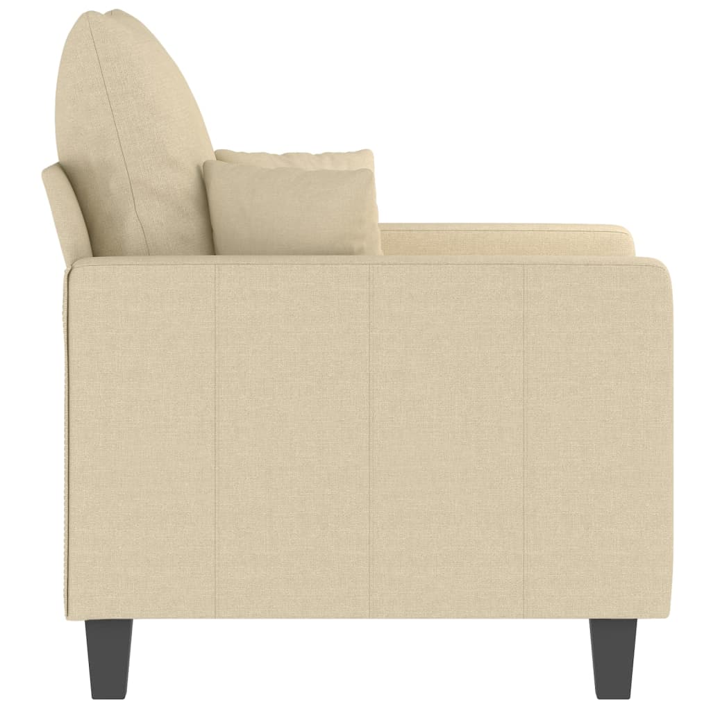 vidaXL Fauteuil Crème 60 cm Tissu