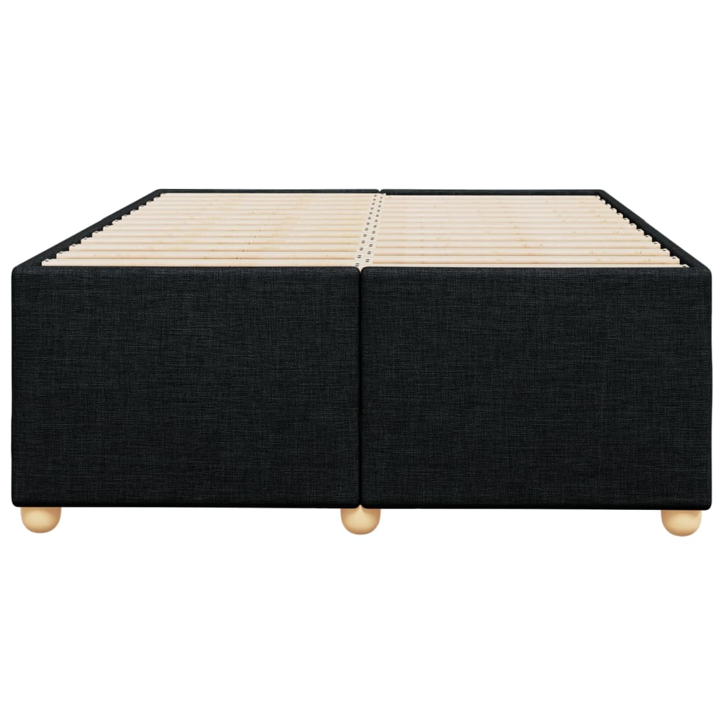 vidaXL Cadre de lit sans matelas noir 120x200 cm tissu