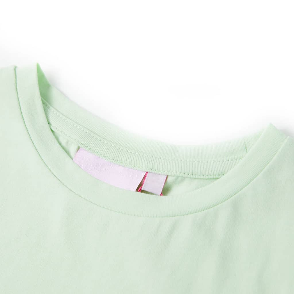 T-shirt enfant à manches courtes vert tendre 140