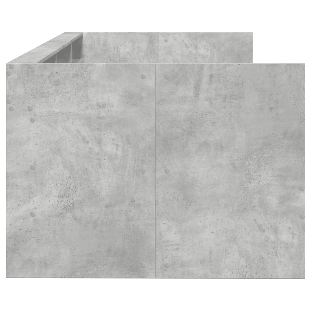 vidaXL Lit de jour avec tiroirs sans matelas gris béton 75x190 cm