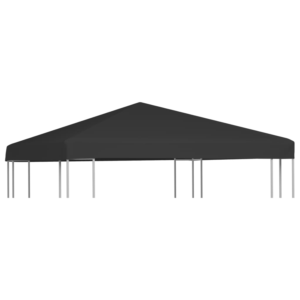 vidaXL Toile de toit de belvédère 270 g/m² 3x3 m Noir