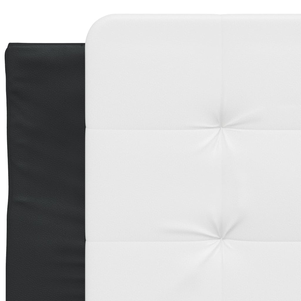 vidaXL Coussin de tête de lit noir et blanc 80 cm similicuir