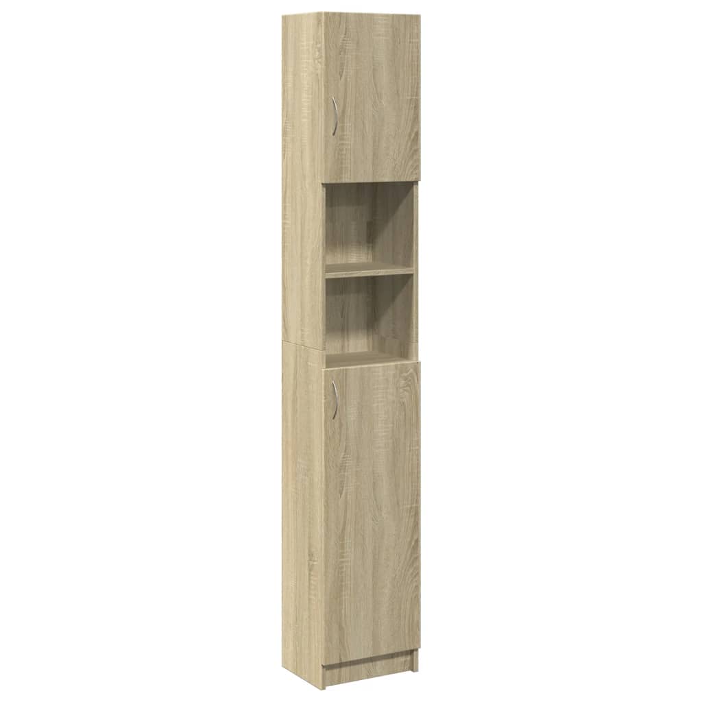 vidaXL Armoire de salle de bain Chêne sonoma 32x25,5x190 cm Aggloméré