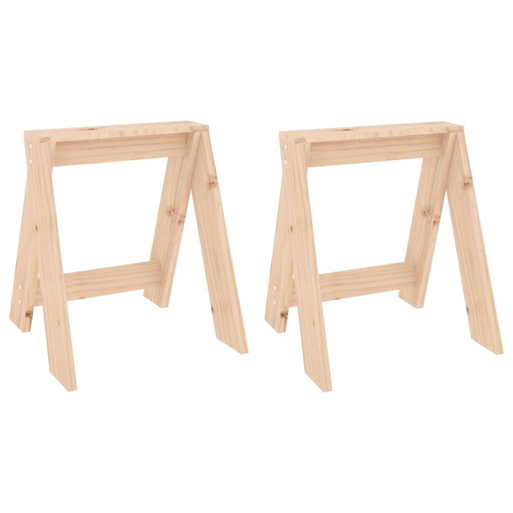 vidaXL Tabourets lot de 2 40x40x45 cm bois massif de pin