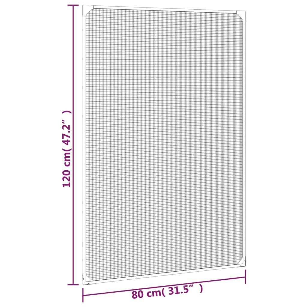 vidaXL Moustiquaire magnétique pour fenêtres blanc 80x120 cm