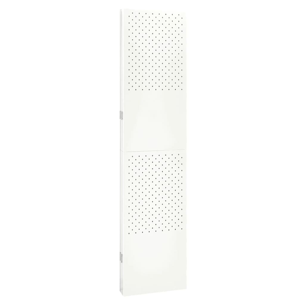 vidaXL Cloison de séparation 4 panneaux Blanc 160x180 cm Acier