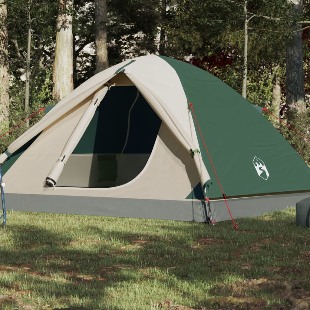 vidaXL Tente de camping à dôme 6 personnes vert imperméable