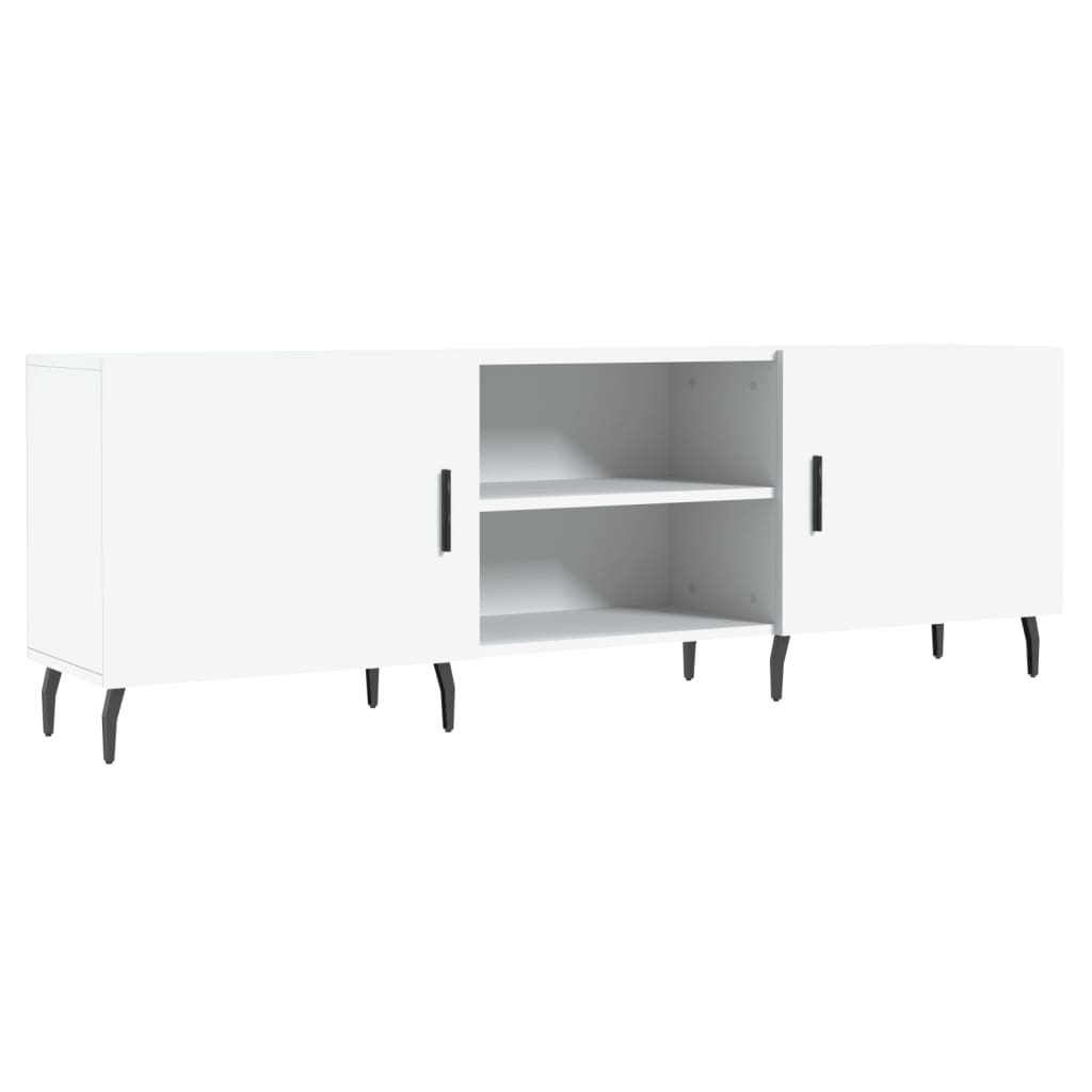 vidaXL Meuble TV blanc 150x30x50 cm bois d'ingénierie