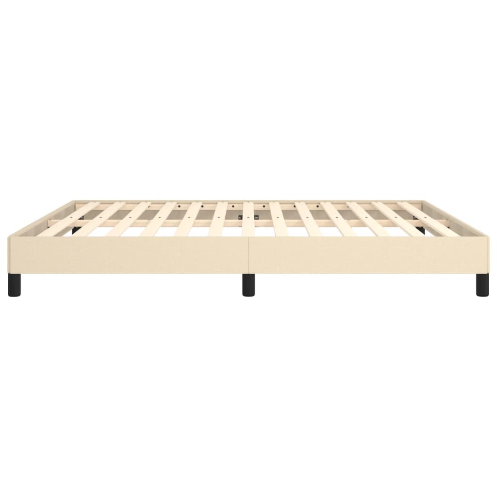 vidaXL Cadre de lit sans matelas crème 160x200 cm tissu