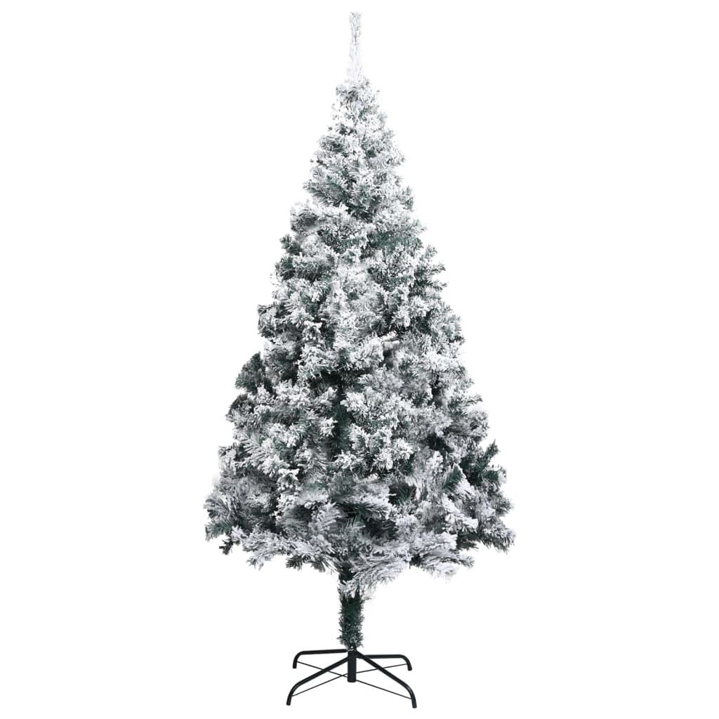 vidaXL Sapin de Noël artificiel avec neige floquée Vert 300 cm PVC