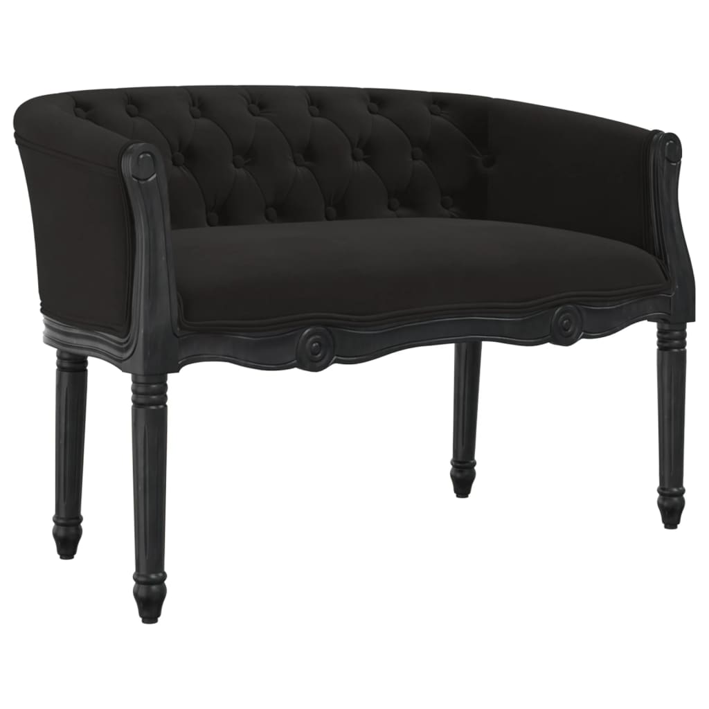 vidaXL Banc Noir 98x56x69 cm Velours