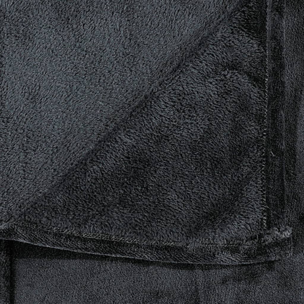 vidaXL Couverture noir 130x170 cm polyester