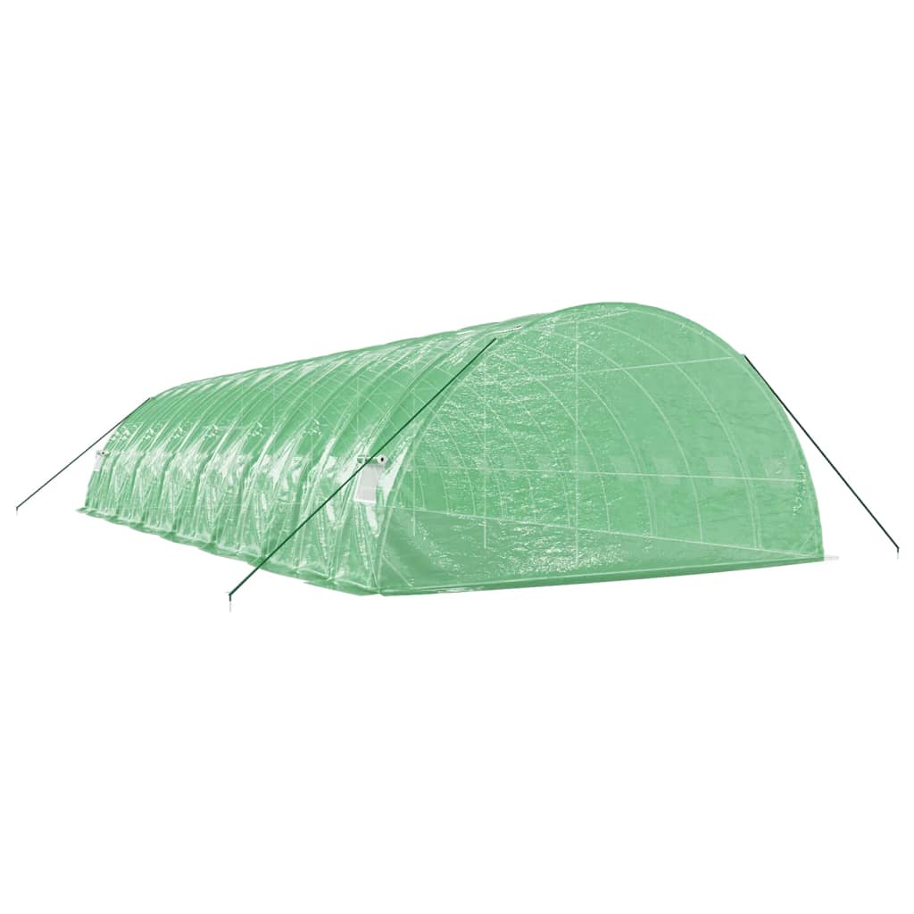 vidaXL Serre avec cadre en acier vert 84 m² 14x6x2,85 m