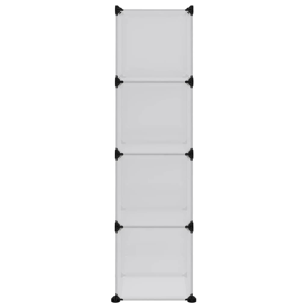 vidaXL Cubes de rangement 12 pcs avec portes Transparent PP