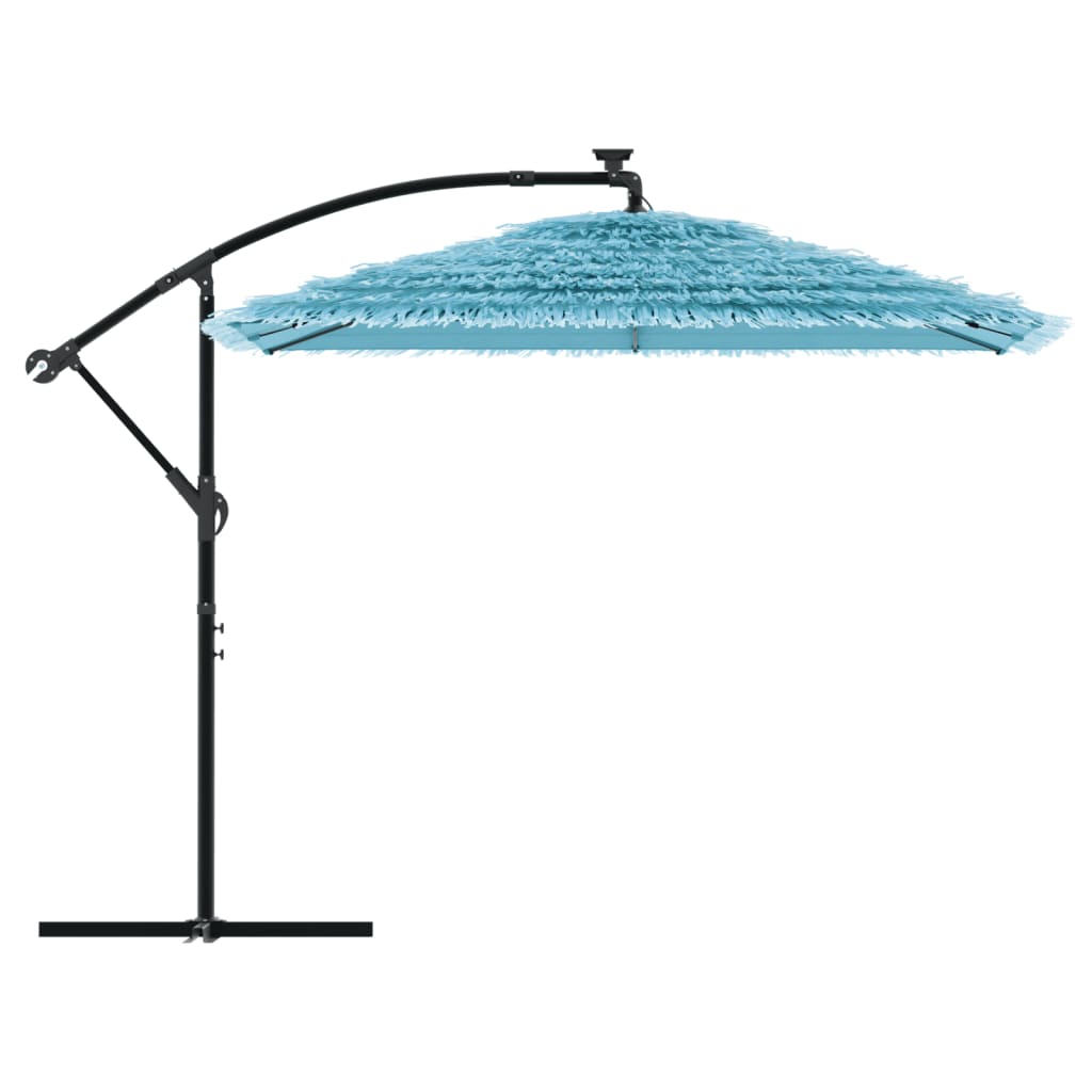 vidaXL Parasol de jardin avec mât en acier bleu 246x246x230 cm