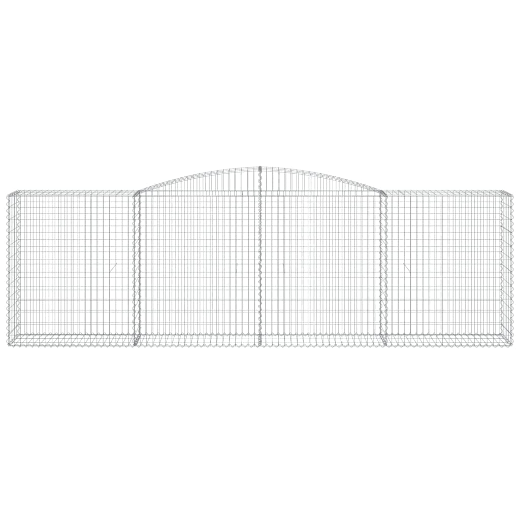 vidaXL Paniers à gabions arqués 2 pcs 400x50x120/140 cm Fer galvanisé