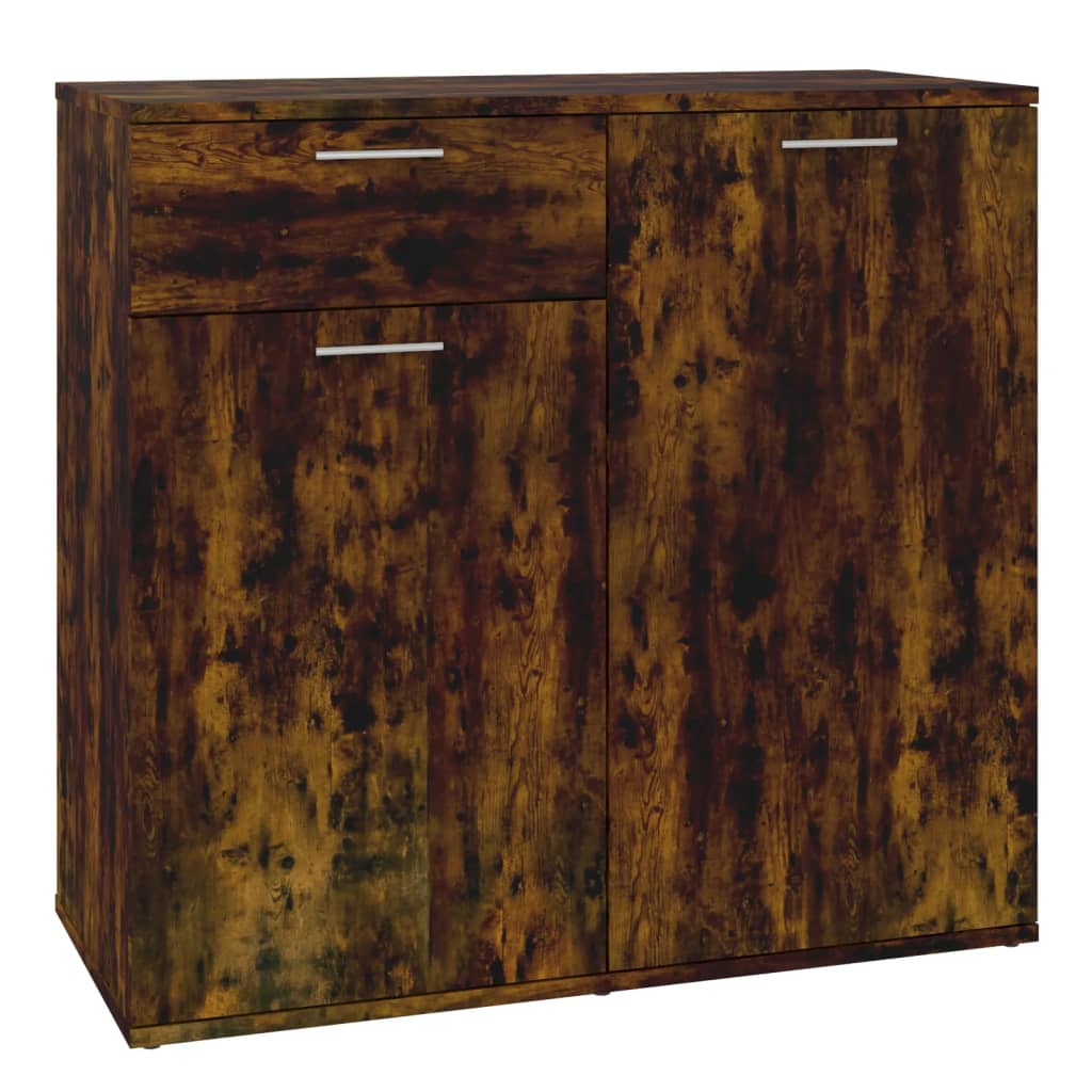 vidaXL Buffet Chêne fumé 80x36x75 cm Bois d'ingénierie