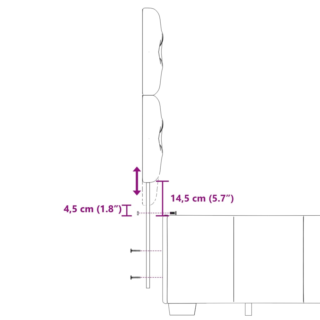 vidaXL Sommier à lattes de lit avec matelas gris foncé 120x190cm tissu