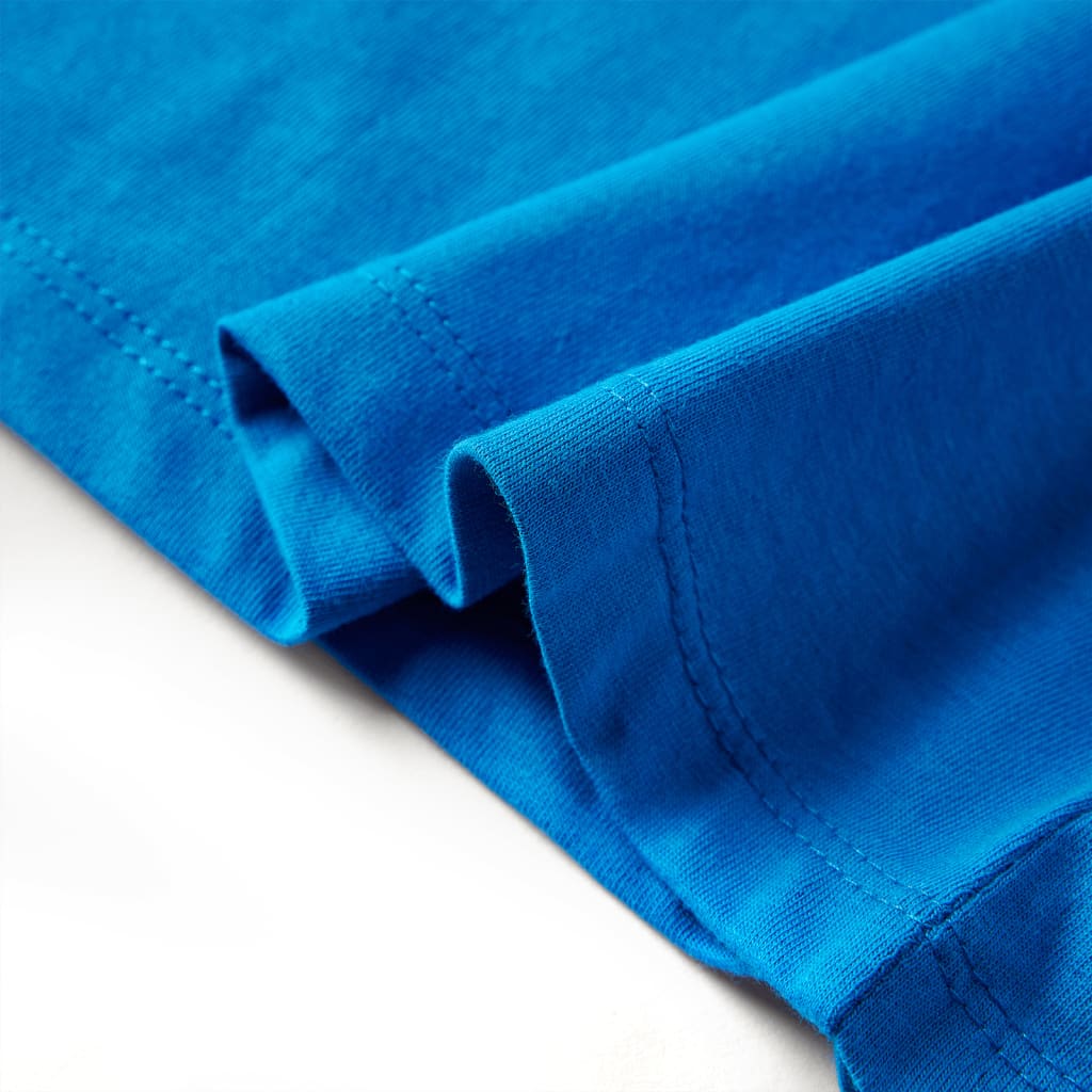T-shirt enfants à manches longues bleu cobalt 128