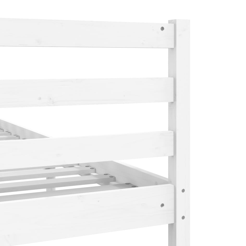 vidaXL Cadre de lit sans matelas blanc 75x190 cm bois massif