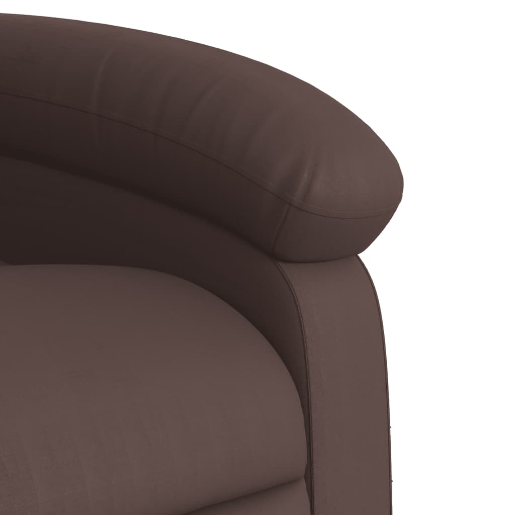 vidaXL Fauteuil inclinable de massage Marron Similicuir