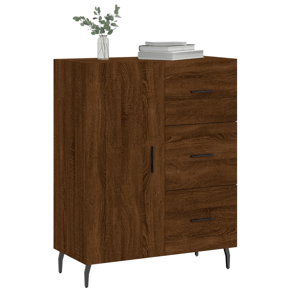 vidaXL Buffet chêne marron 69,5x34x90 cm bois d'ingénierie