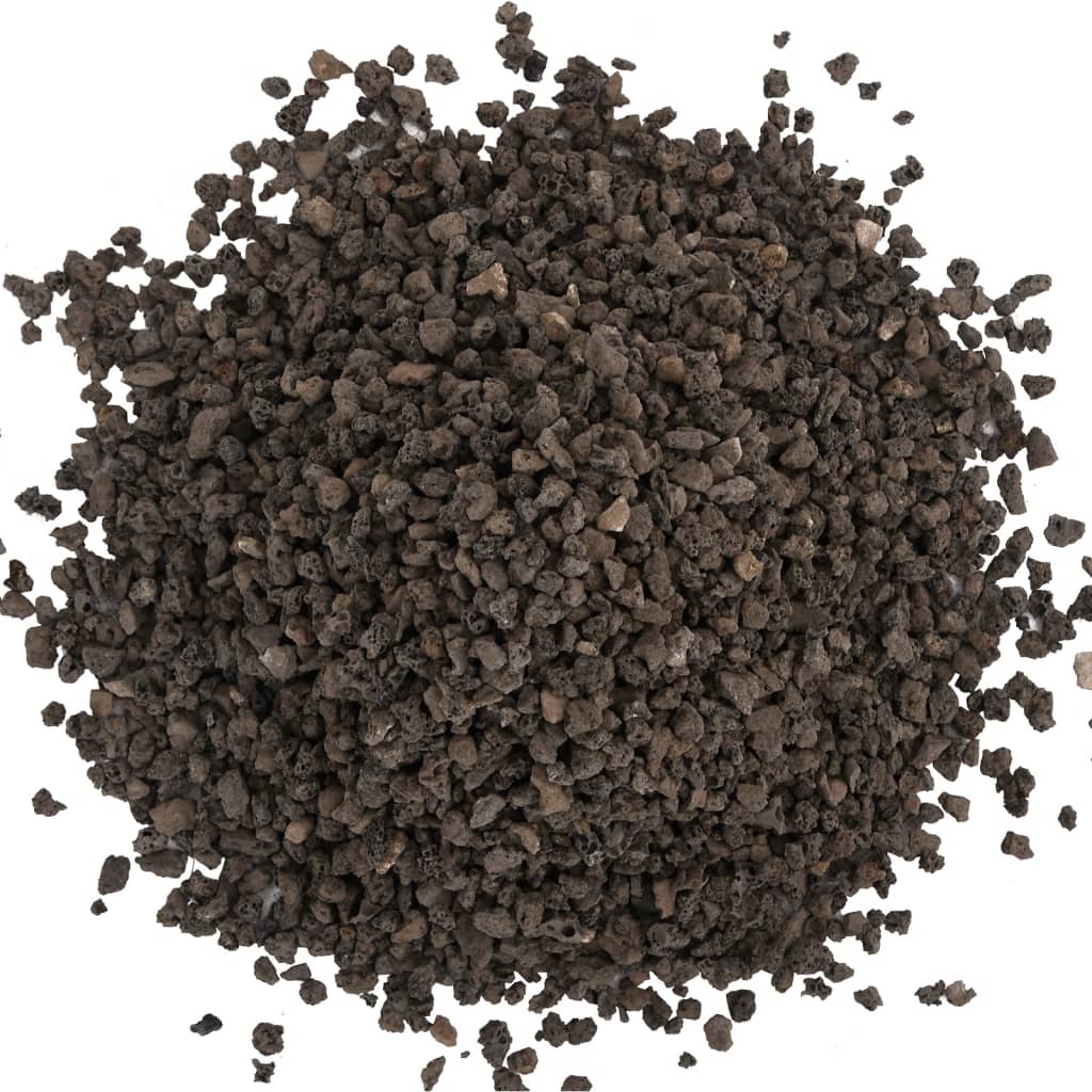 vidaXL Gravier de basalte 25 kg noir 5-8 mm