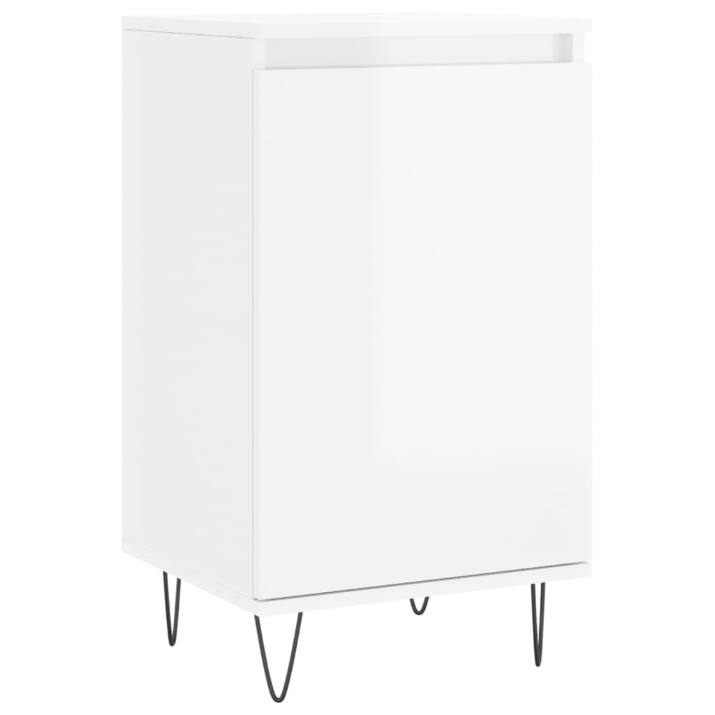 vidaXL Buffets 2 pcs blanc brillant 40x35x70 cm bois d'ingénierie