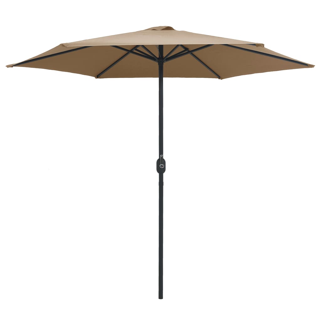 vidaXL Parasol de jardin et mât en aluminium 270x246 cm Taupe