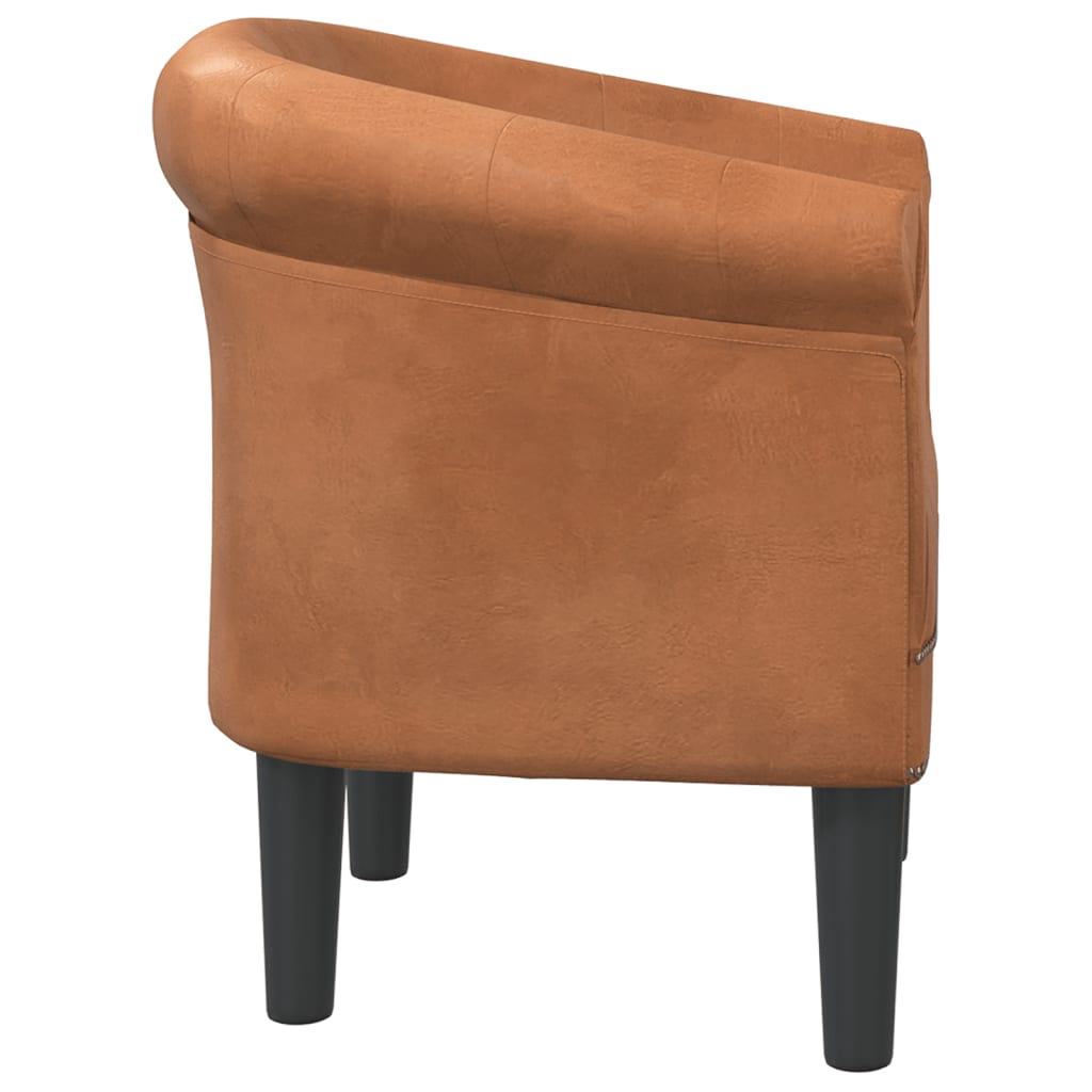 vidaXL Fauteuil marron similicuir