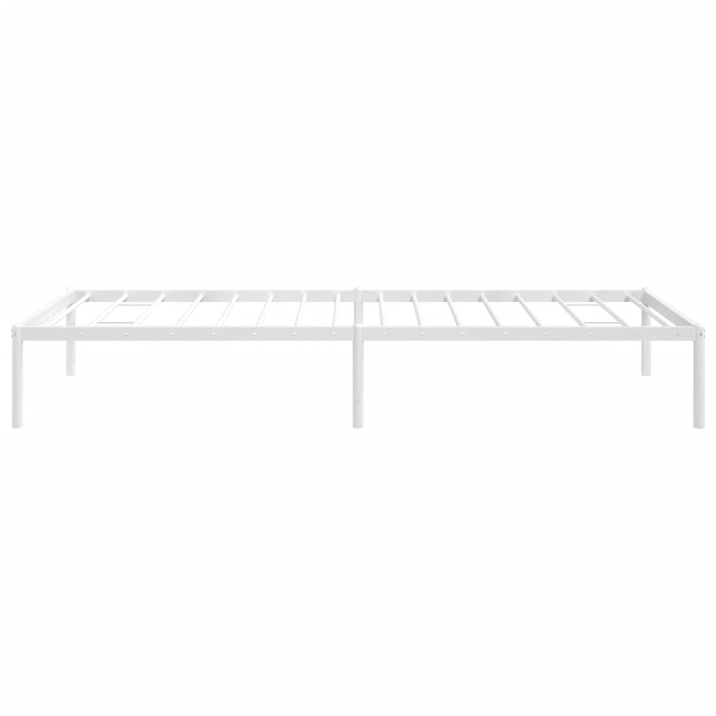 vidaXL Cadre de lit métal sans matelas blanc 90x200 cm