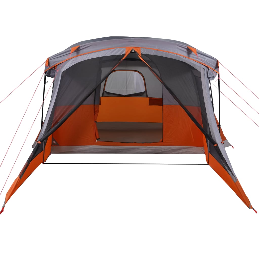 vidaXL Tente de camping avec porche 4 personnes orange imperméable