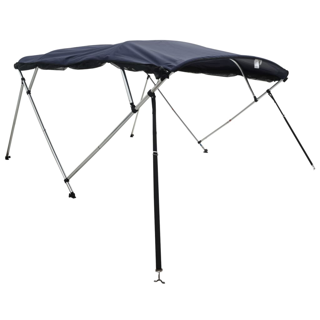 vidaXL Toit bimini à 4 arceaux parois en maille 243x(200-213)x137 cm