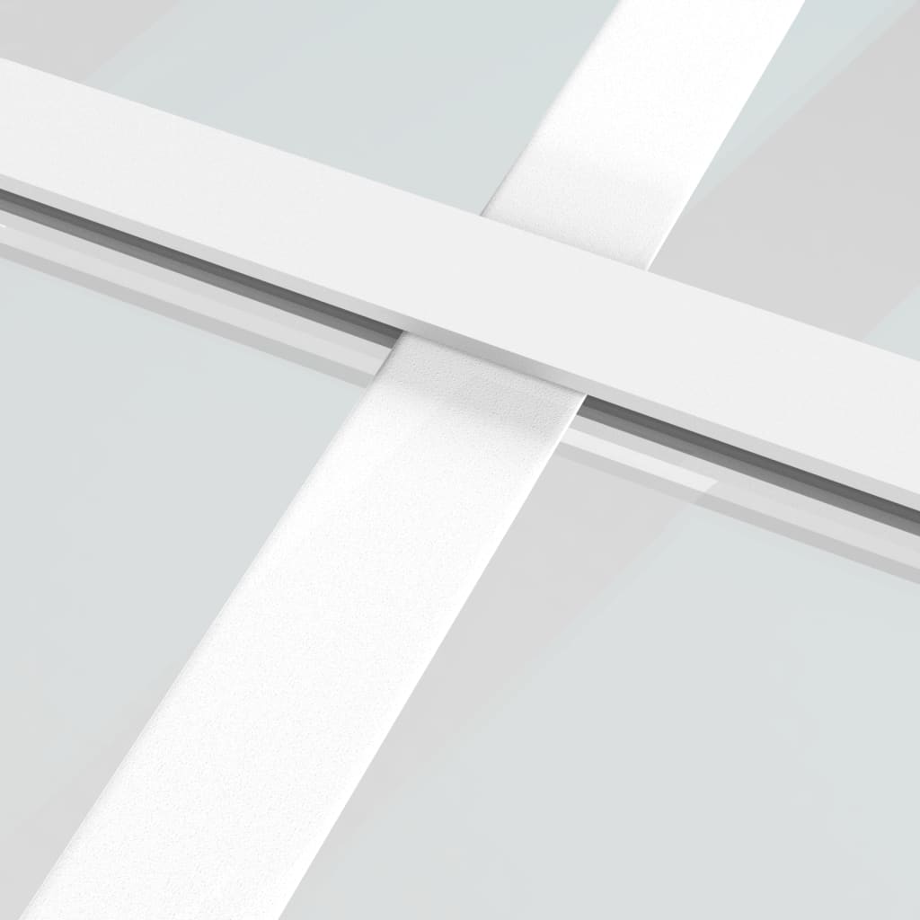 vidaXL Porte intérieure 83x201,5 cm Blanc Verre ESG et aluminium