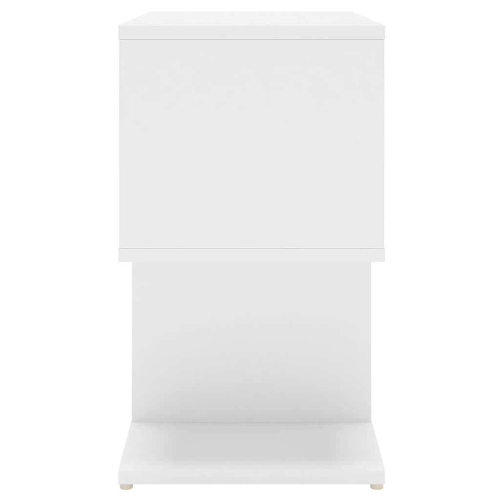 vidaXL Table de chevet Blanc 50x30x51,5 cm Aggloméré
