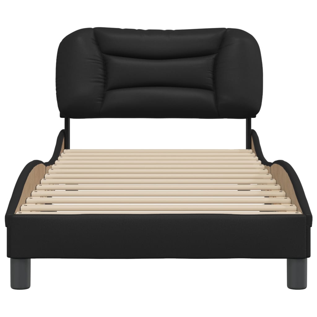 vidaXL Cadre de lit sans matelas noir 80x200 cm similicuir