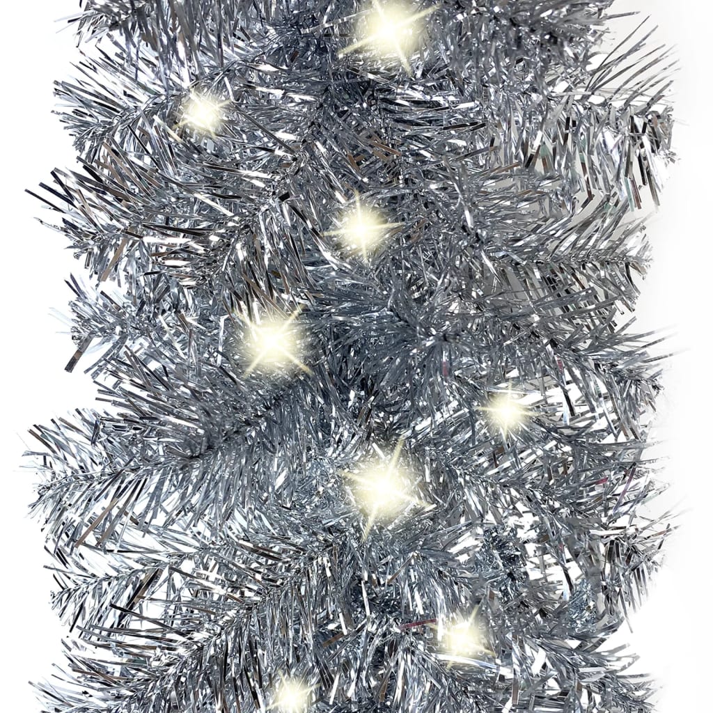 vidaXL Guirlande de Noël avec lumières LED 5 m Argenté