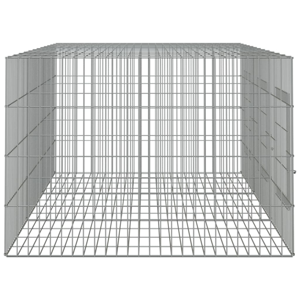 vidaXL Cage à lapin 3 panneaux 163x79x54 cm Fer galvanisé