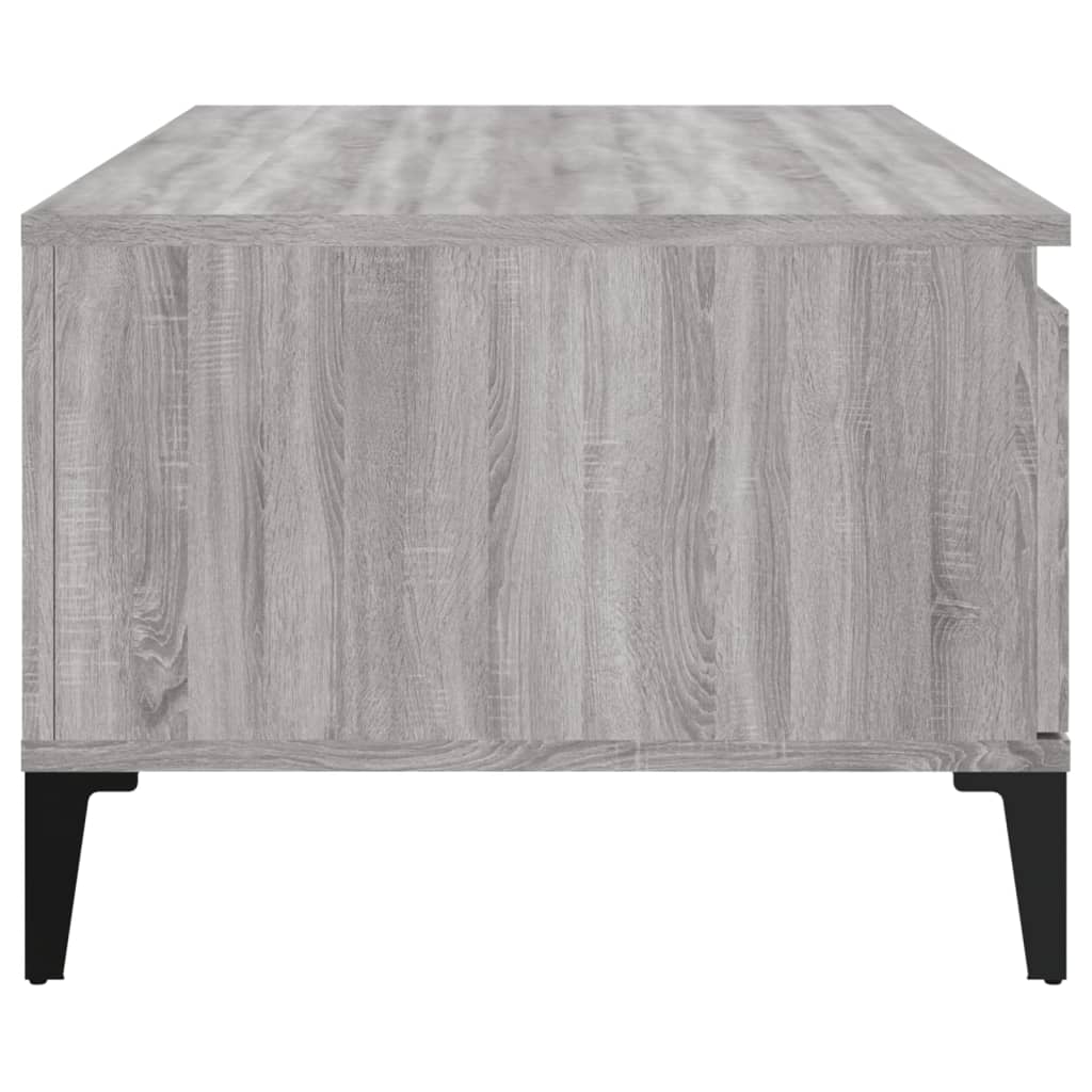 vidaXL Table basse Sonoma gris 90x50x36,5 cm Bois d'ingénierie