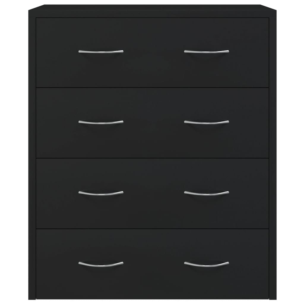 vidaXL Buffet avec 4 tiroirs 60x30,5x71 cm Noir